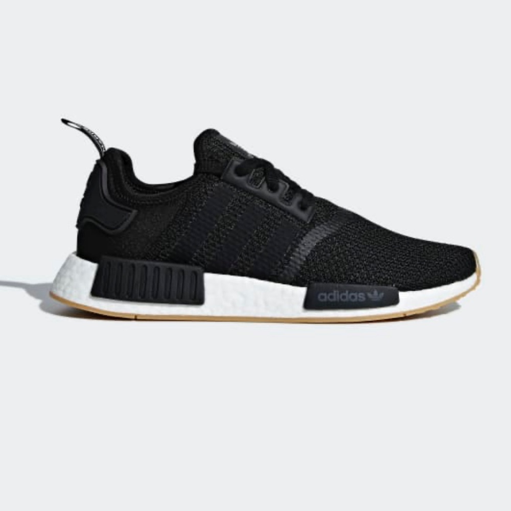 Adidas NMD R1, Black/Gum Sole, 8.5 Men’s